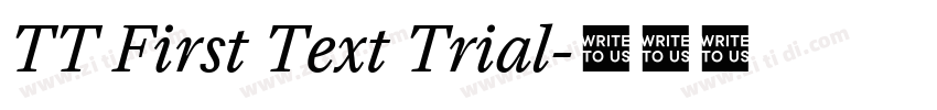 TT First Text Trial字体转换